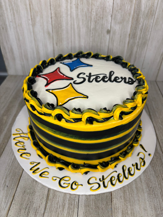 Steelers - Striped Cake