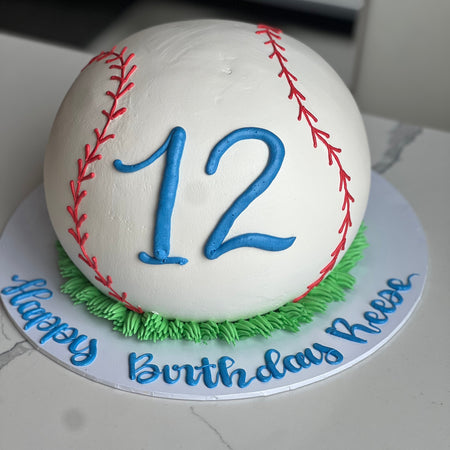 baseball shaped cake