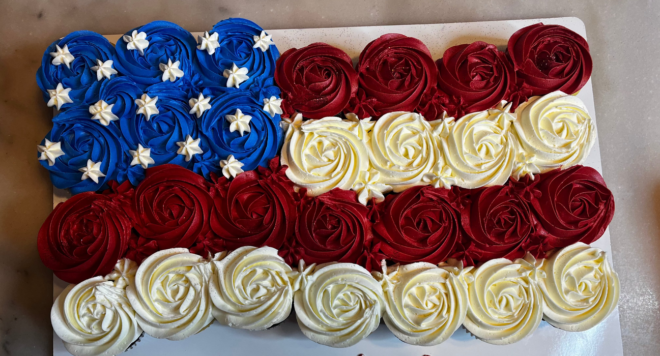 Flag Cupcake Cake