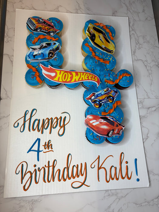 Hot Wheels Cupcake Cake