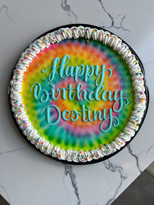 Tie Dye Cookie Cake