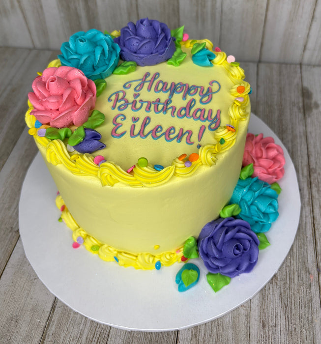 Yellow Floral Cake